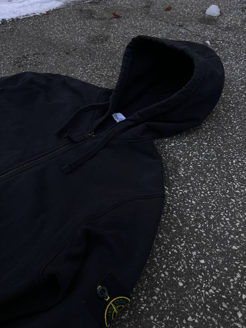 Stone Island Zip up hoodie Hættetrøje Sort Large L