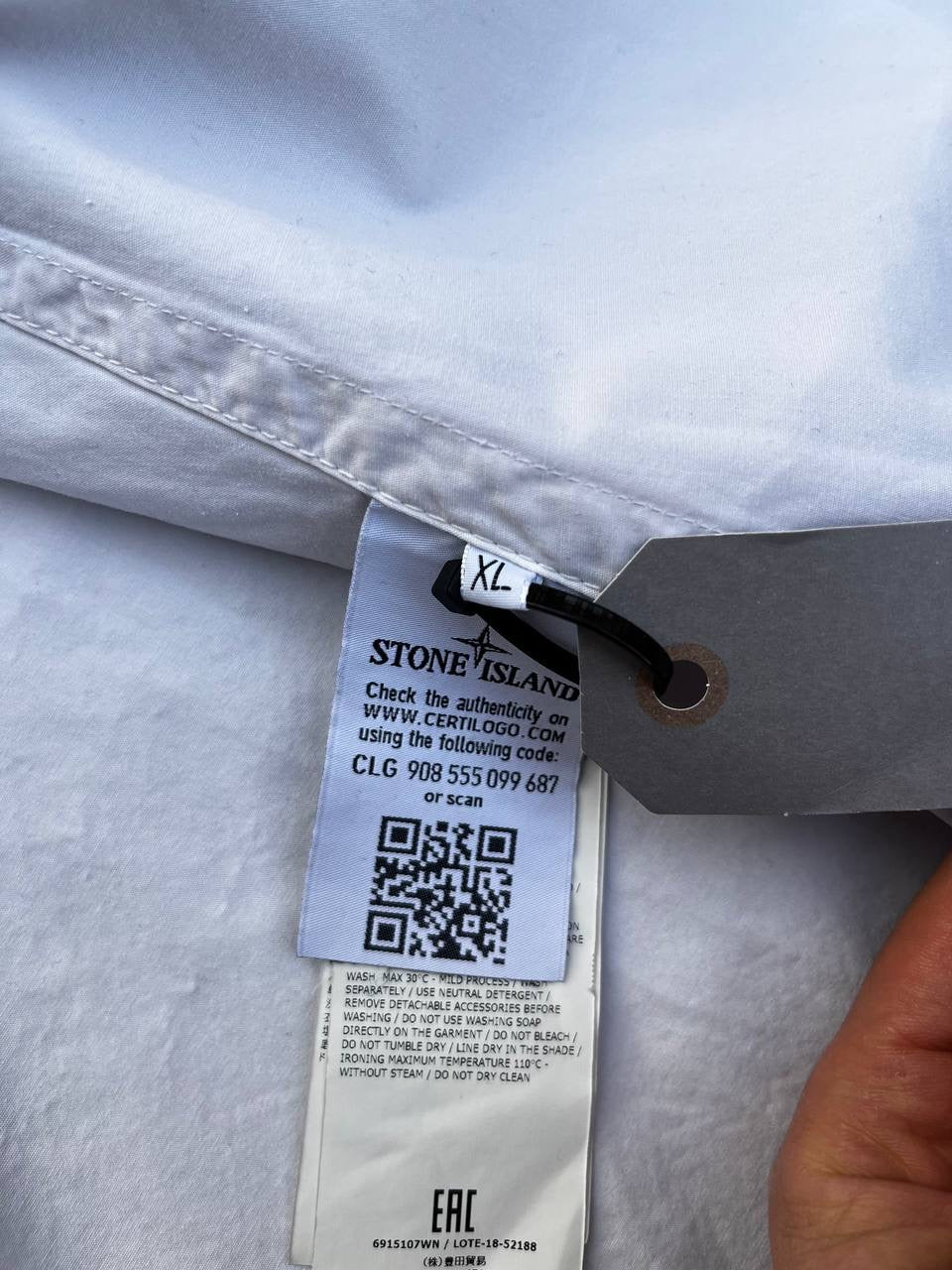 Stone Island Overshirt Hvid XL