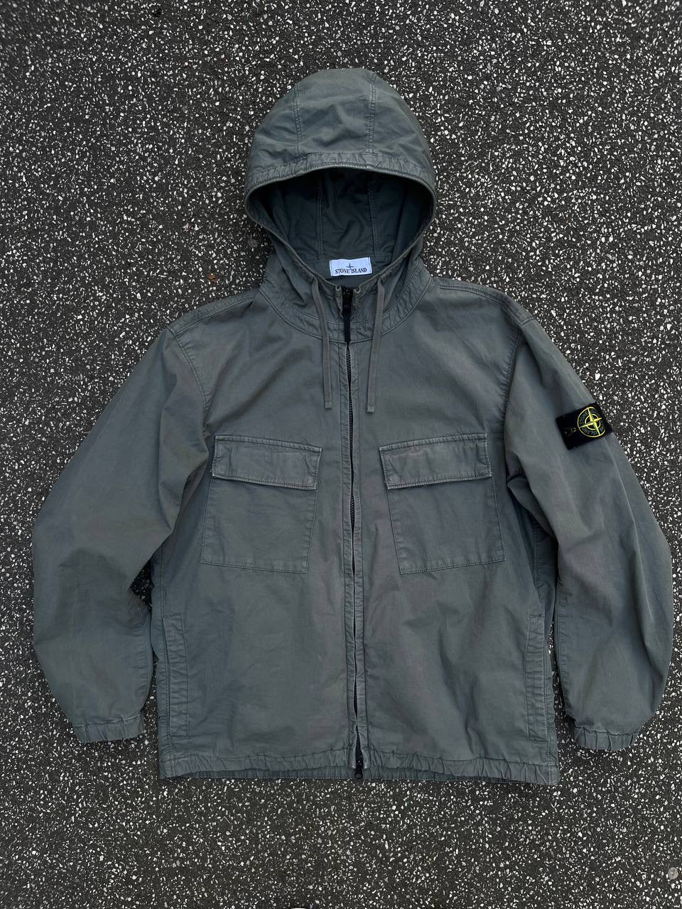 Stone Island Jakke Supima Twill Cotton Stretch TC Green Grøn XL 801542610