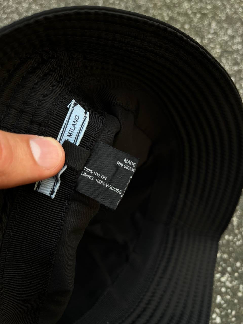 Prada Bøllehat Bucket Hat Milano 2018 Sort Black M Medium
