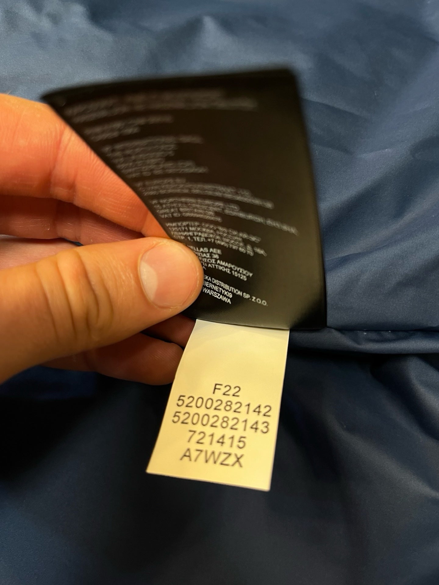 Helt Ny Jakke The North Face Himalayan Syntetisk S small Mænd i mørkeblå marina navy farve