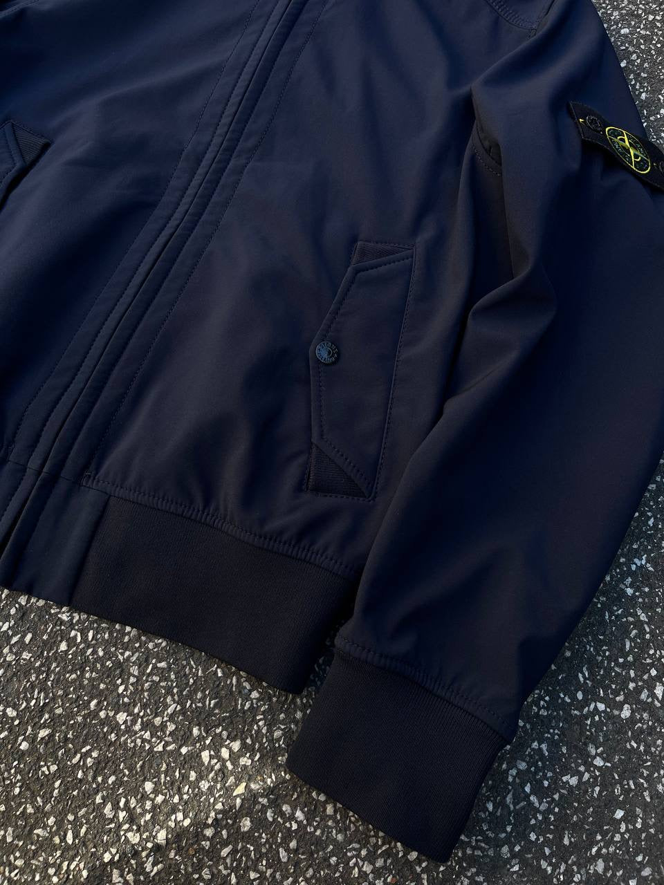 Stone Island Softshell R Jakke Navy Blå S Small Brugt Used