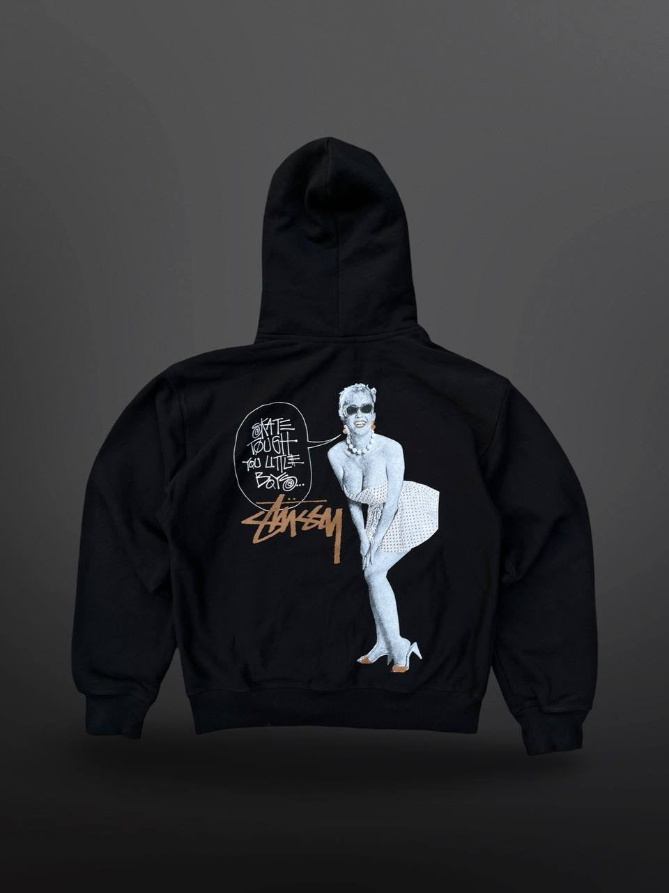 Stussy Zip-Up Hoodie i Sort Large