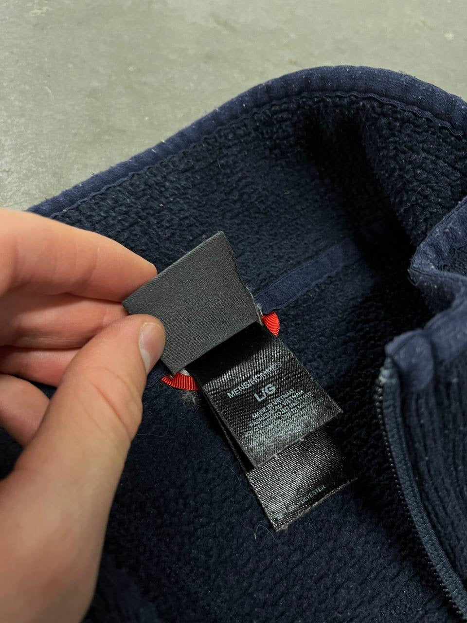 The North Face Fleece Quarter Zip Large Navy Blå Brugt