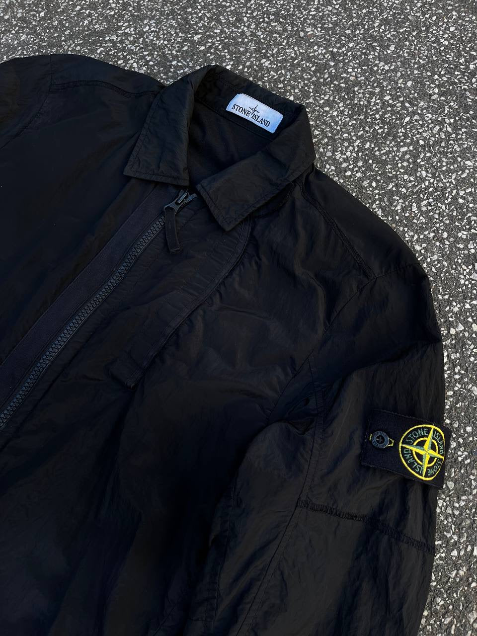 Stone Island Overshirt Sommerjakke i M Medium Sort