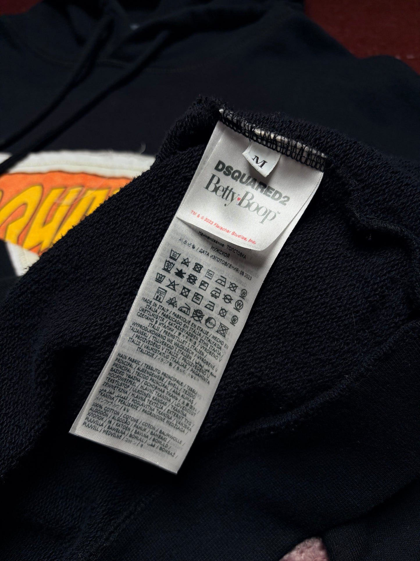 Dsquared2 x Betty Boop Relaxed Fit Hoodie – Black – Size M
