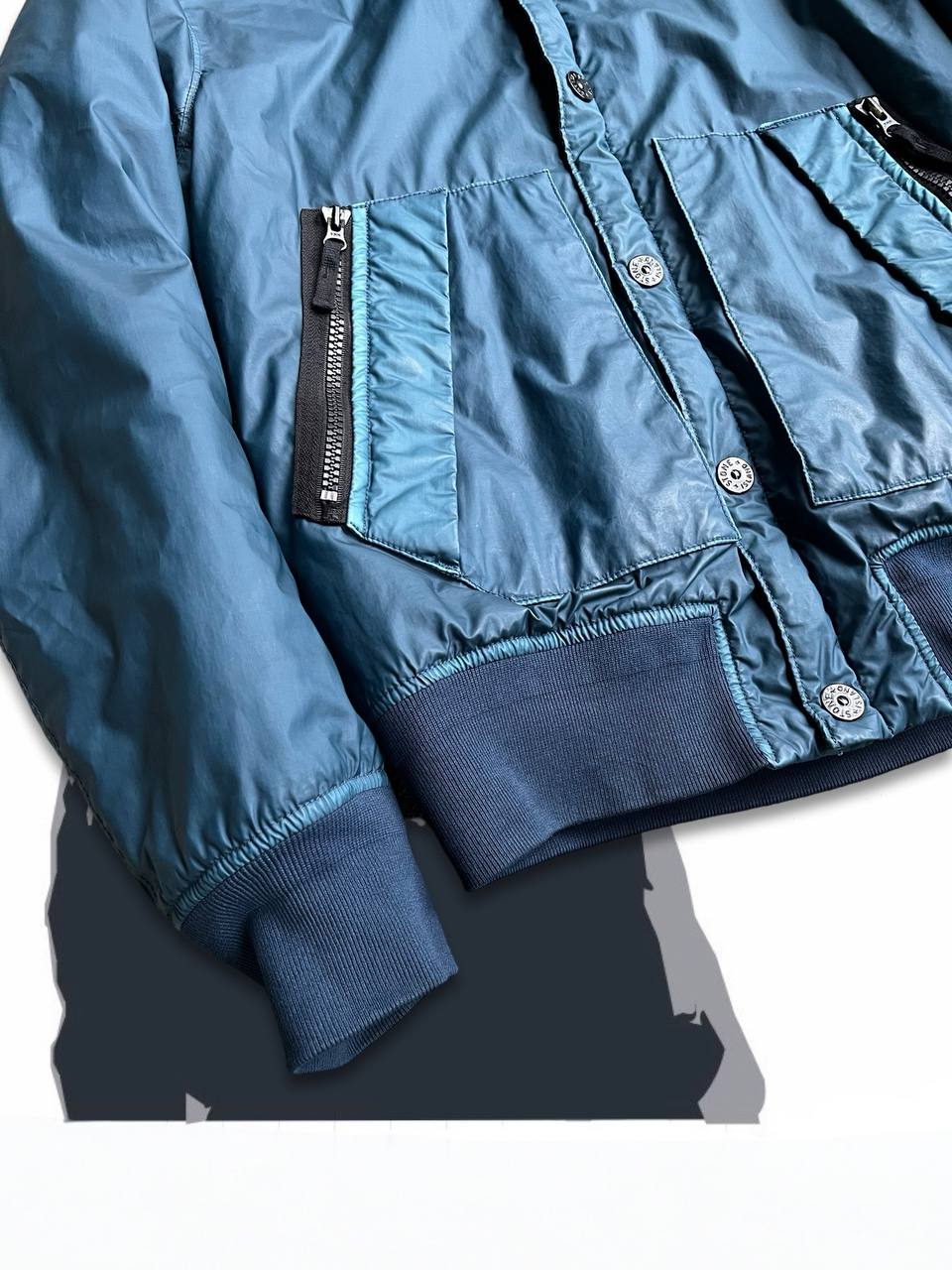 Brugt Used Stone Island Jakke Mussola Gommata i Large Blå