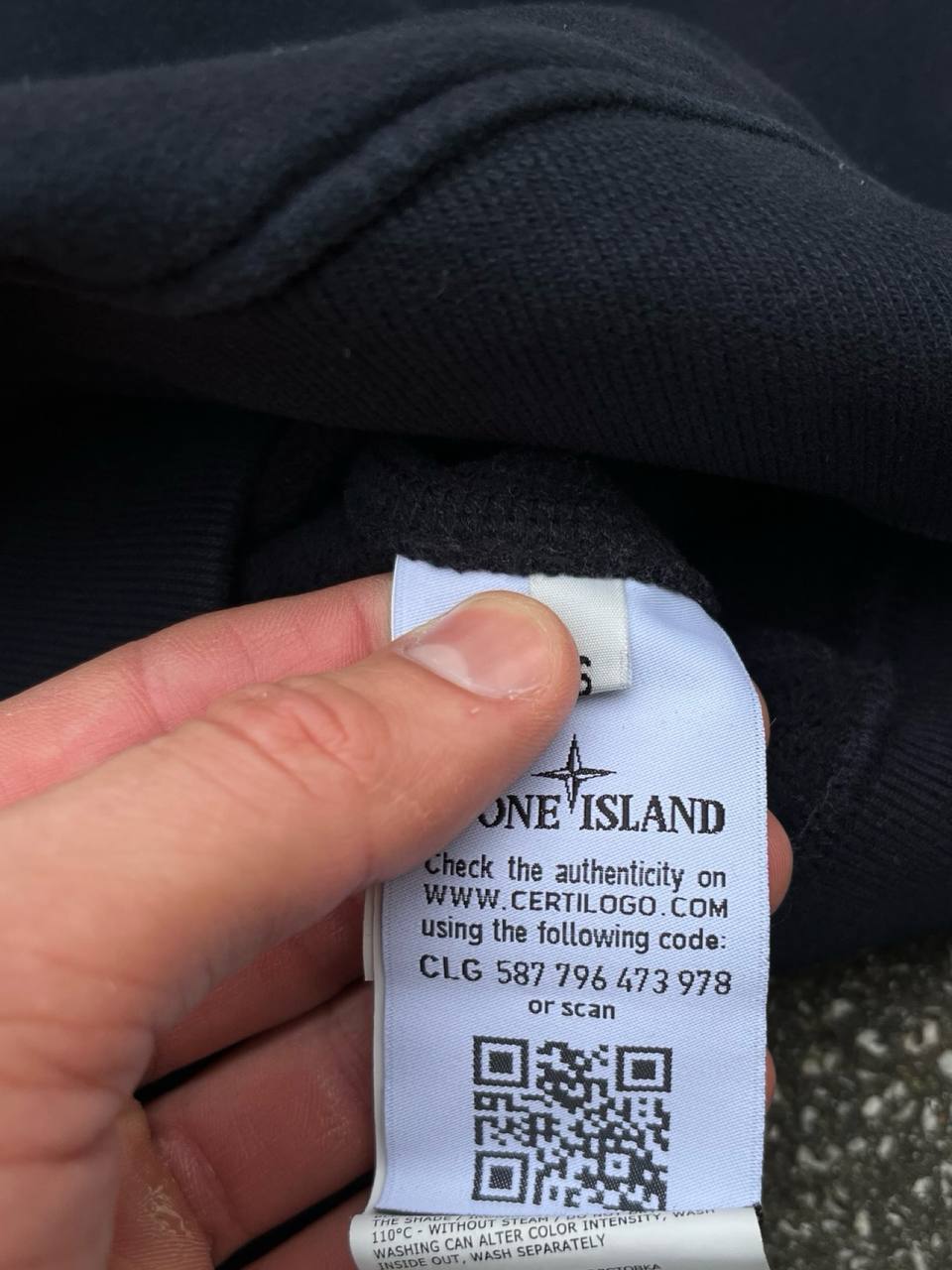 Stone Island Sweatshirt Brugt Used i Mørkeblå Small 711562720