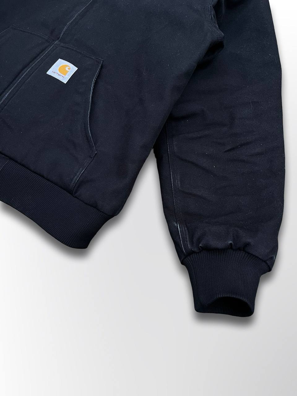 Brugt Carhartt Active Jacket Vinterjakke i sort farve med 3M fleece insulation L large Herre