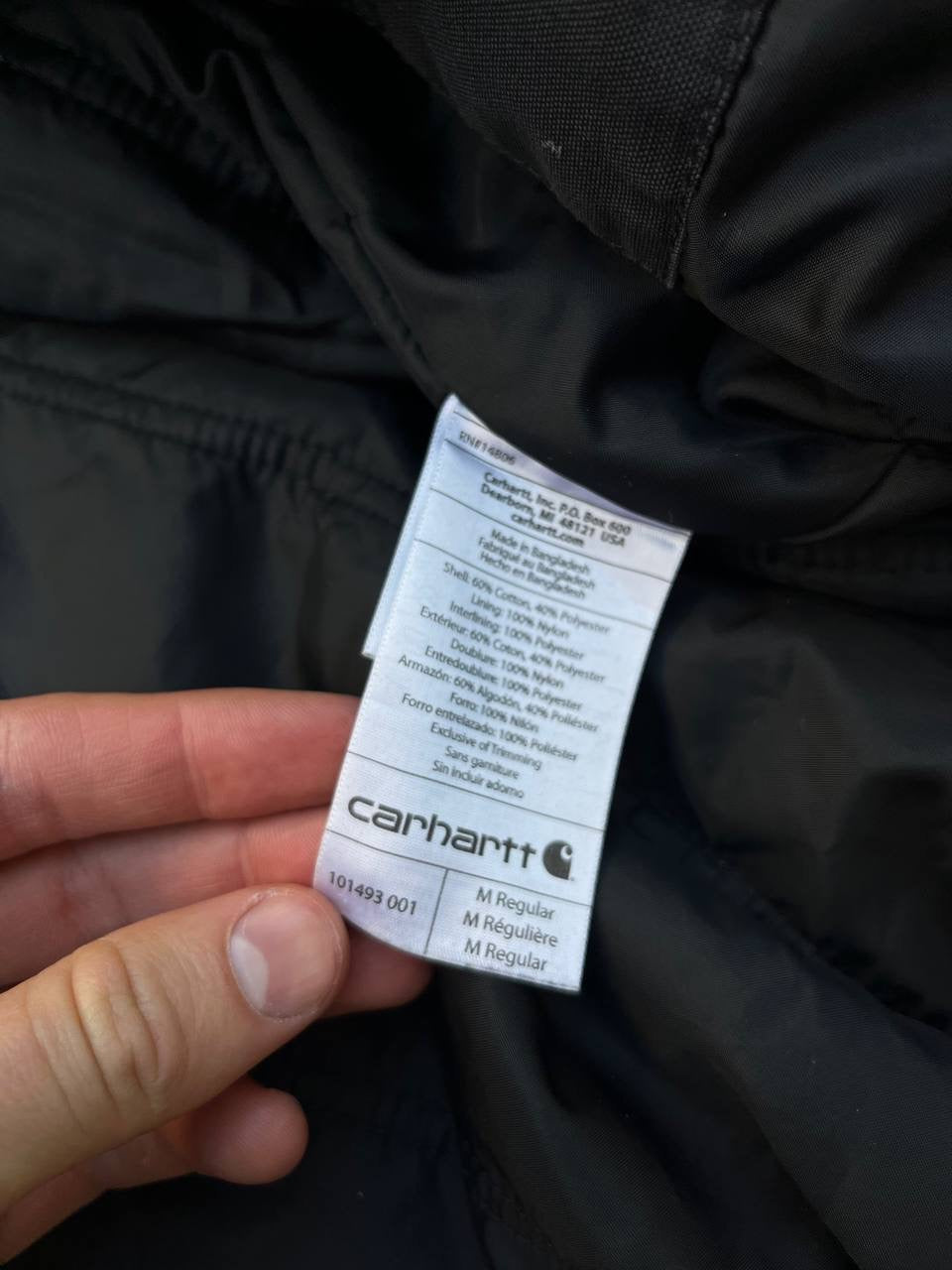 Carhartt Active Work Wear Jakke i Grå vandtæt Medium Herre Vintage