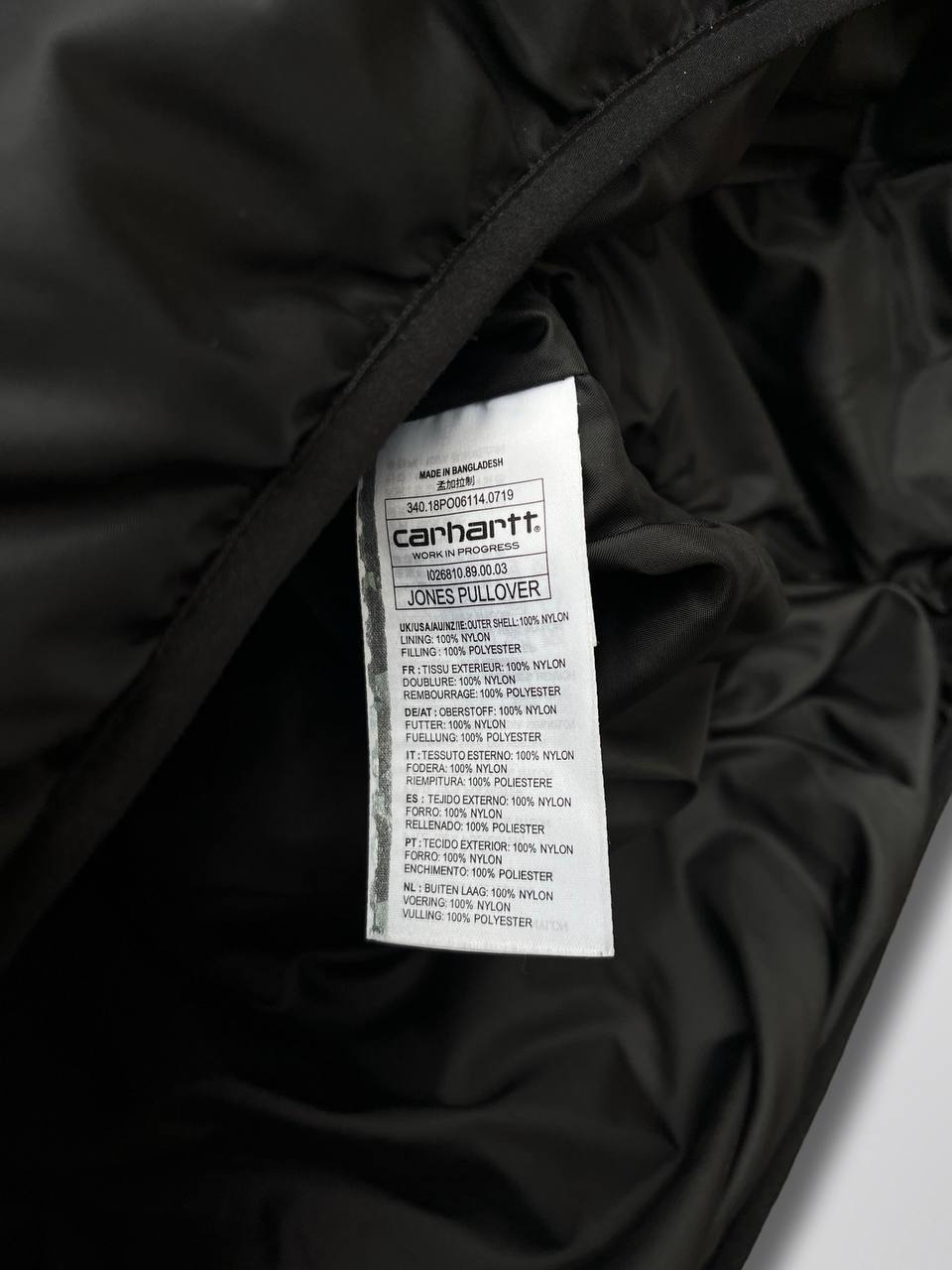 Brugt Carhartt puffer Jakke jacket anorak vinterjakke goose down i Sort Black XL xlarge Jones Pullover