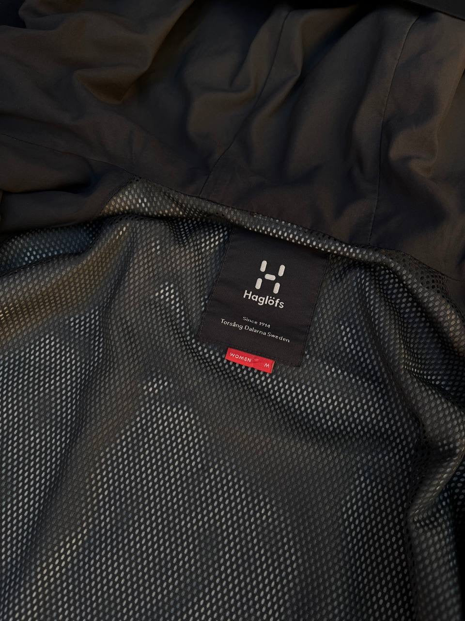 Haglöfs Haglofs Regnjakke Waterproof Gore-Tex Raincoat M Medium Dame Unisex Sort Brugt Used