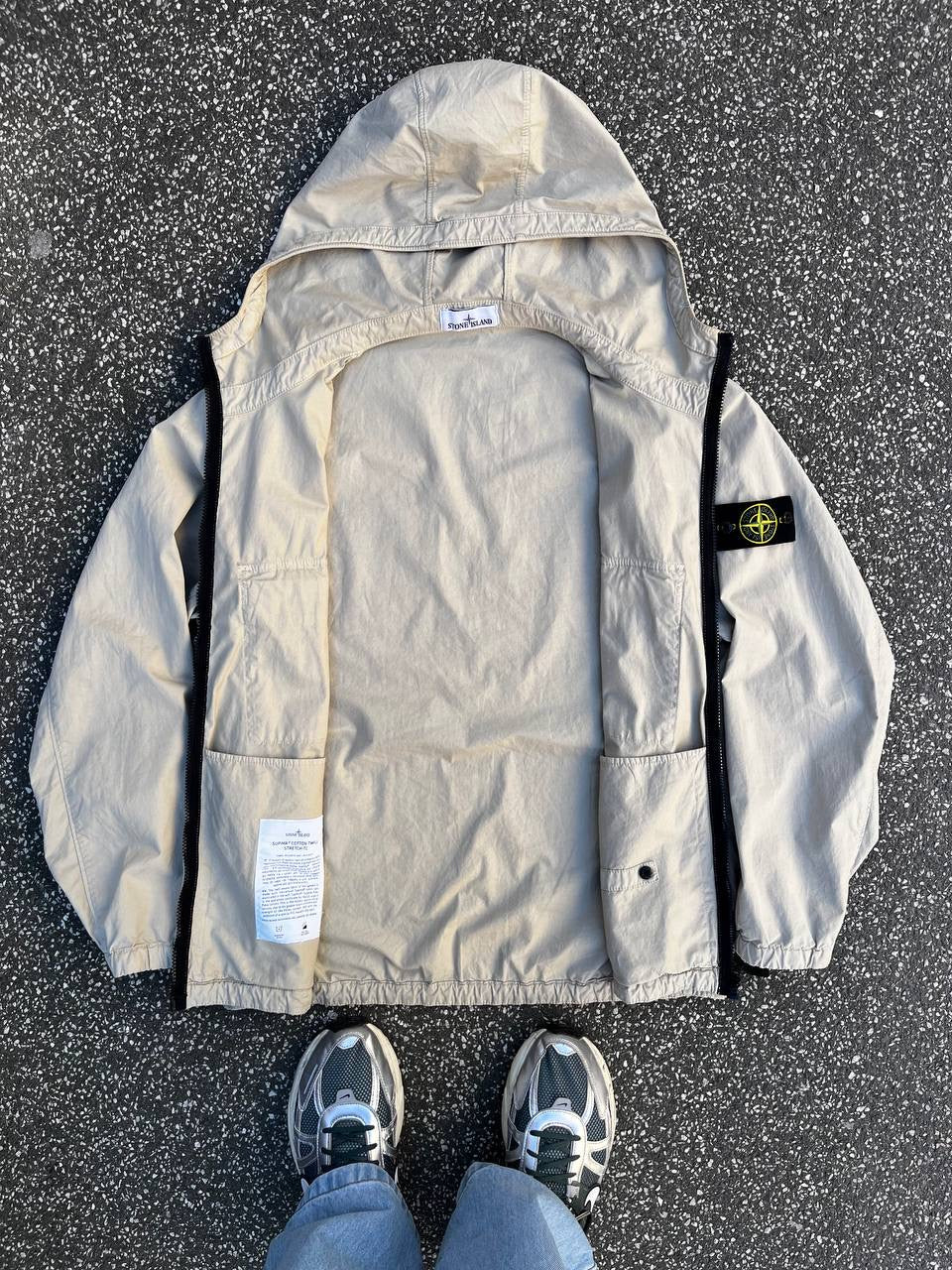 Stone Island Supima Cotton Twill Strech TC Sommerjakke i Beige XL