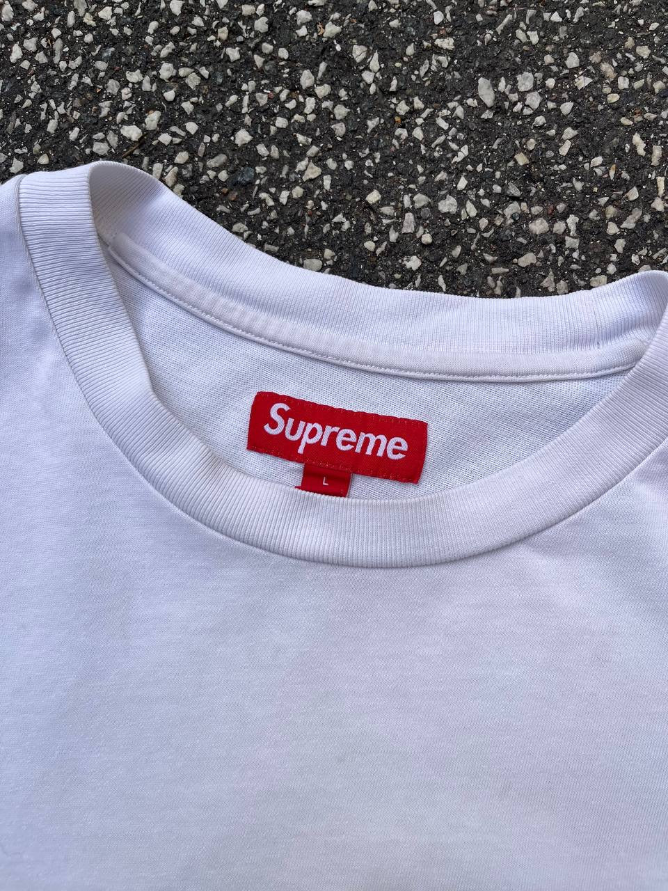 Supreme T-Shirt Tee White Hvid L Large