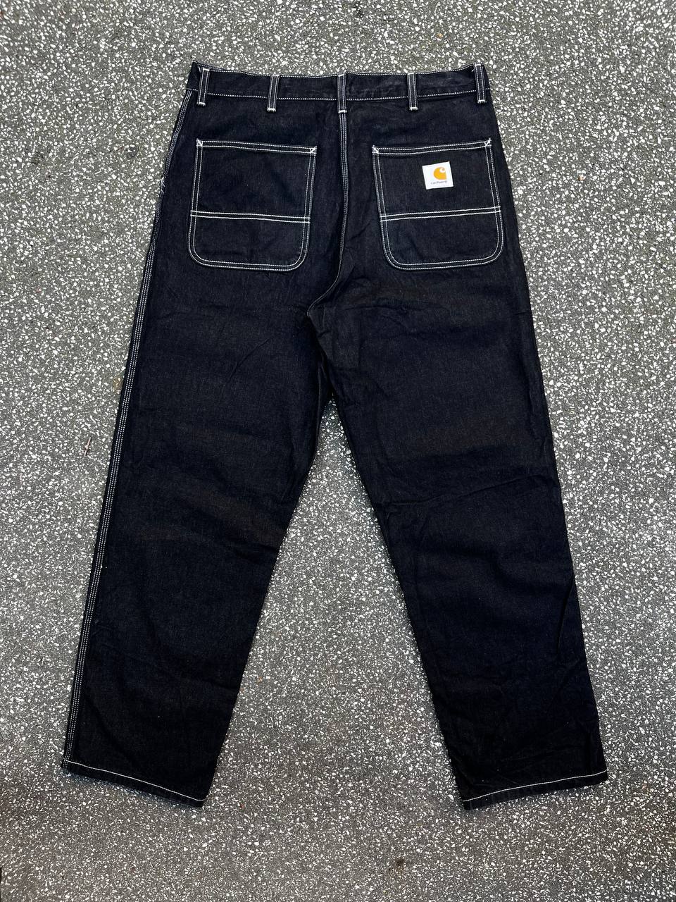 Vintage Carhartt WIP simple pant bukser i sort denim 34/32