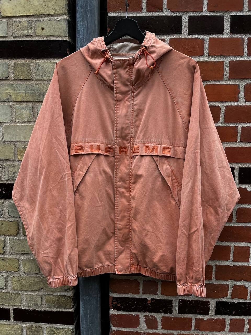 Supreme Big Logo Jakke Large Rose farve Vintage
