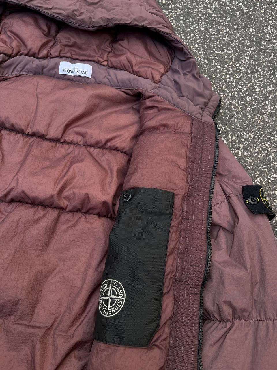 Stone Island Dunjakke Puffer Bordeaux L Large