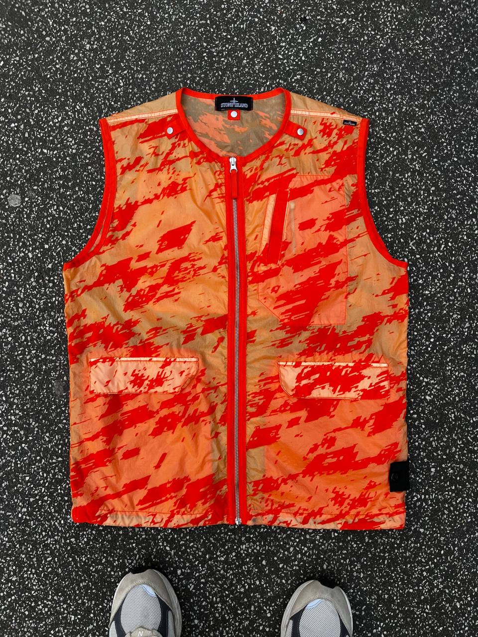 Stone Island Shadow Project Lucid Flock Vest M Medium Orange