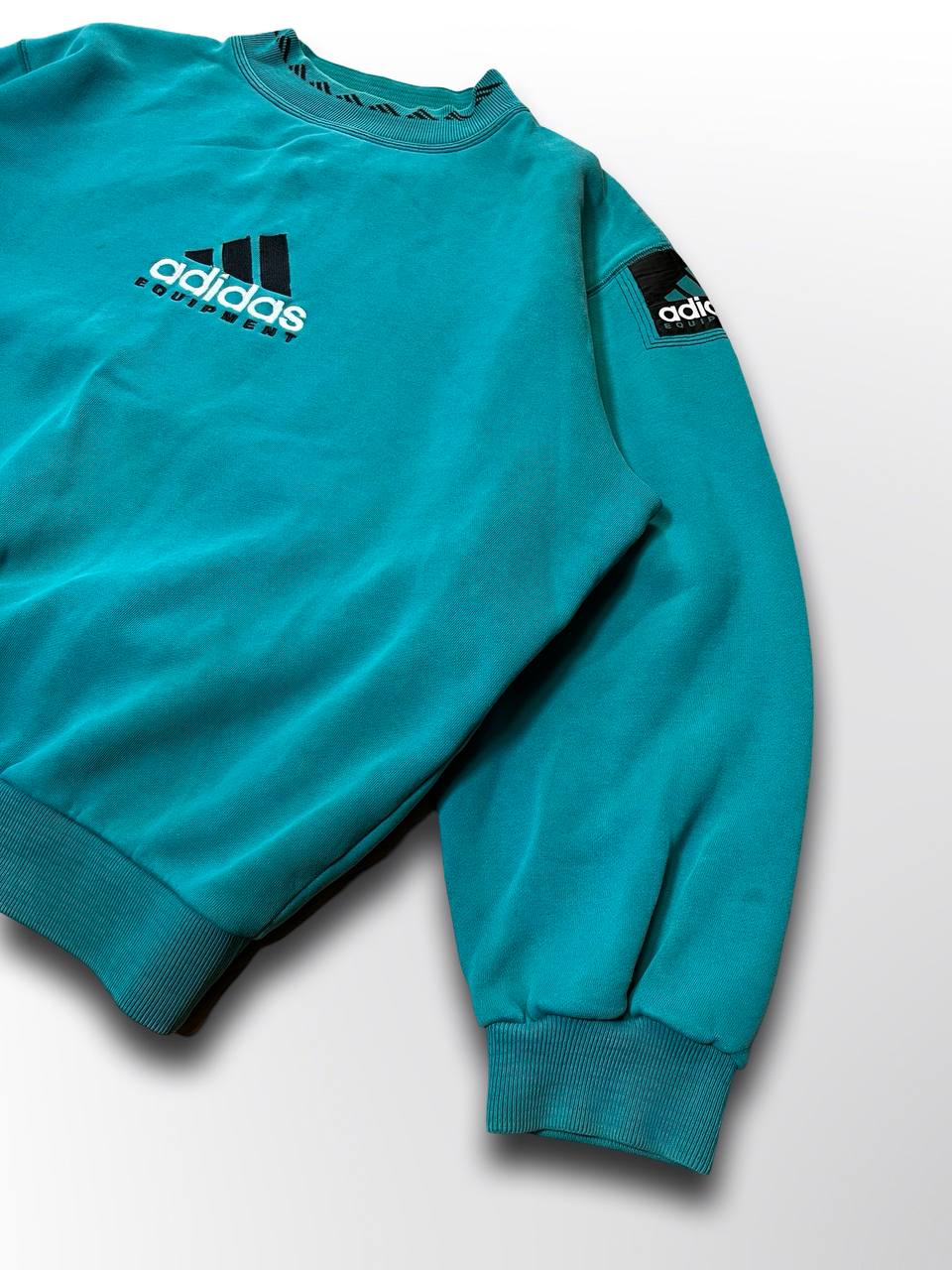 Brugt Used Vintage Adidas Equipment Sweatshirt i L large grøn green