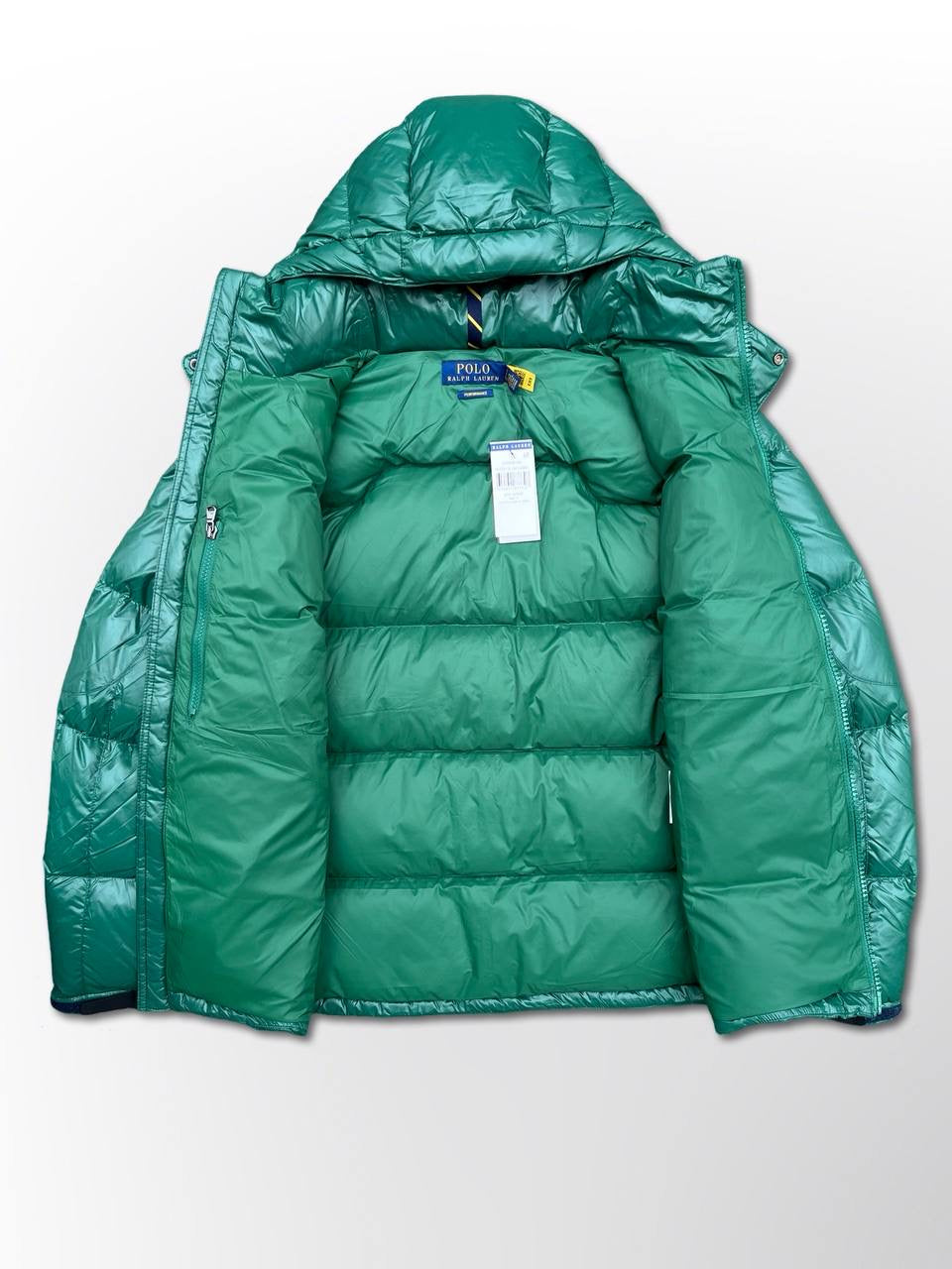 Polo Ralph Lauren Puffer Dunjakke i Grøn Small herre Ny