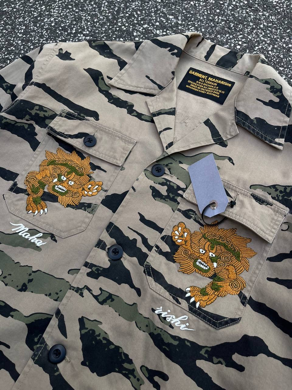 Garment Maharishi Sommer Jakke Skjorte Overshirt L Large Herre Brugt Used