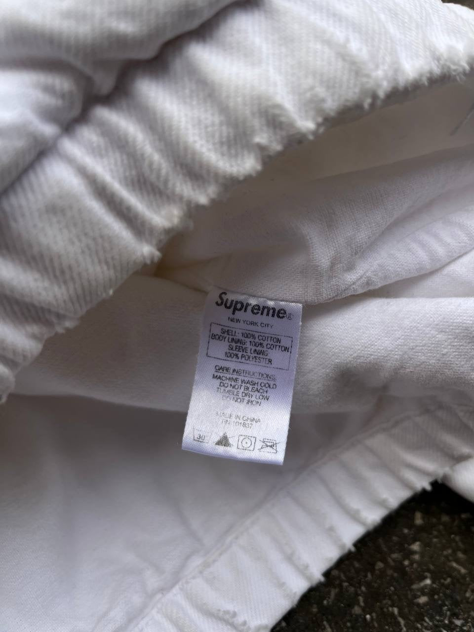 Supreme Canvas Jakke Hvid XL Vintage