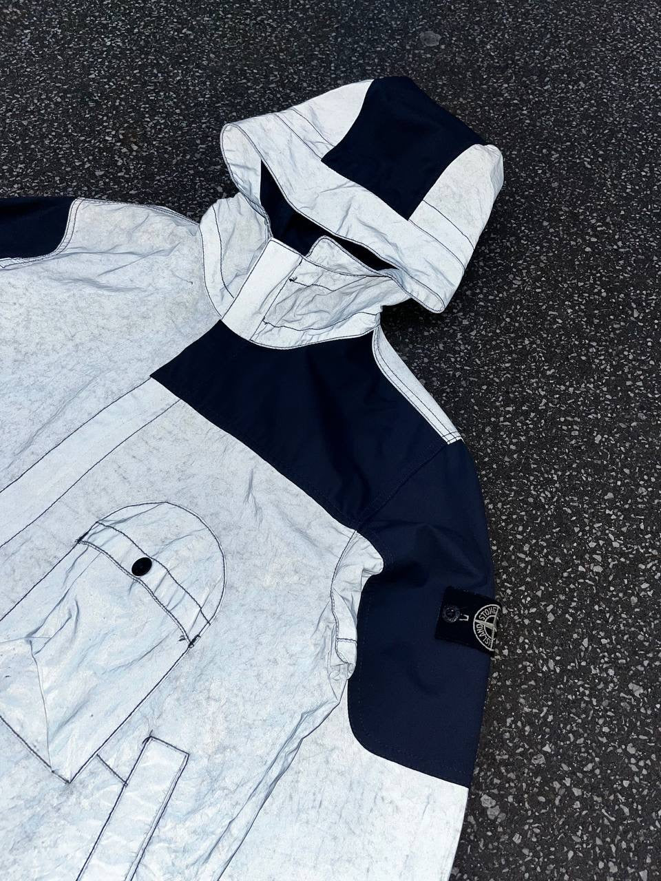 Stone Island jakke Reflective Archivo Small Navy Brugt Used