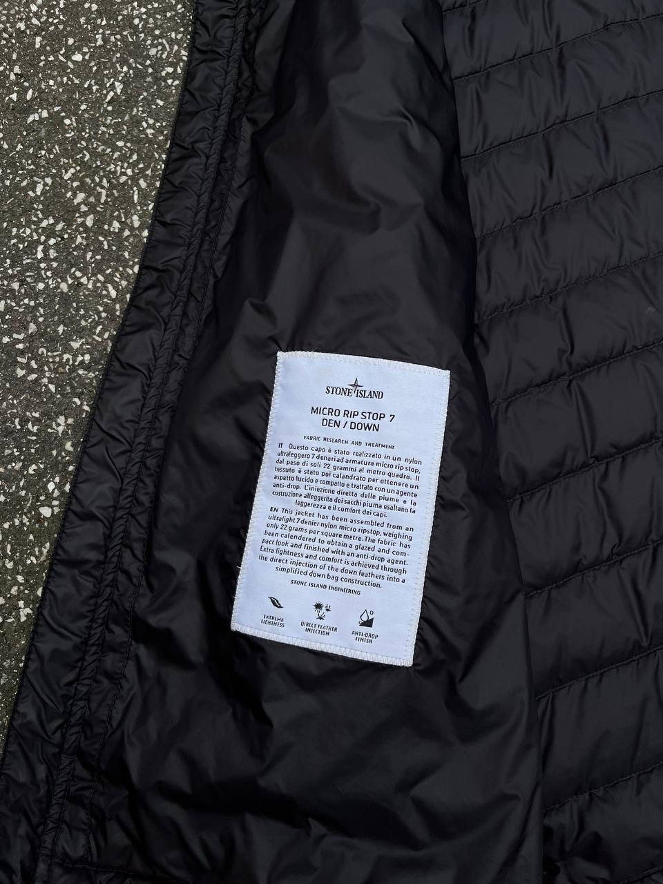 Stone Island Vest Micro Rip Stop 7 Sort Black M Medium Packable