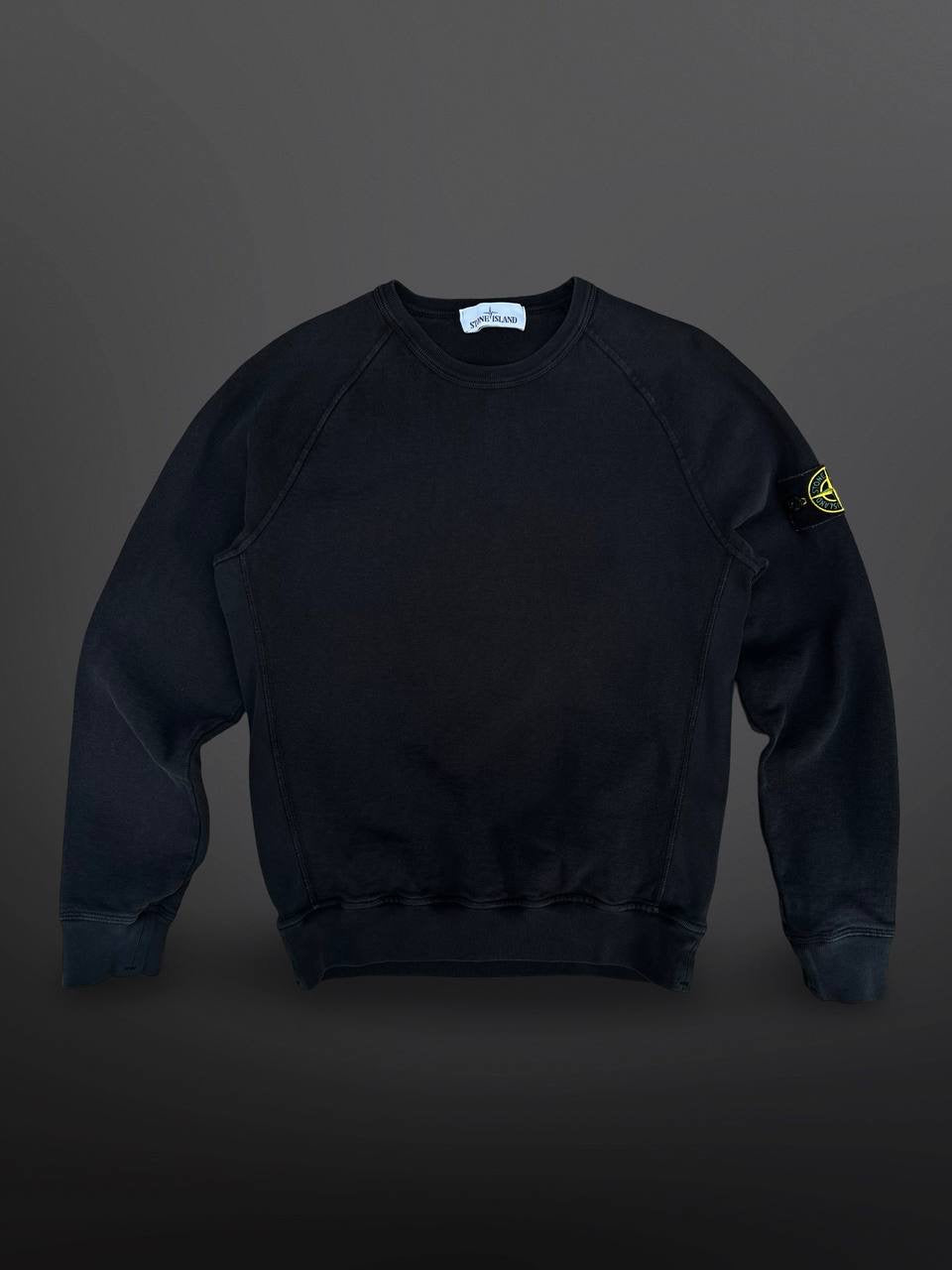 Stone Island Sweatshirt Crew Neck Small Sort Brugt