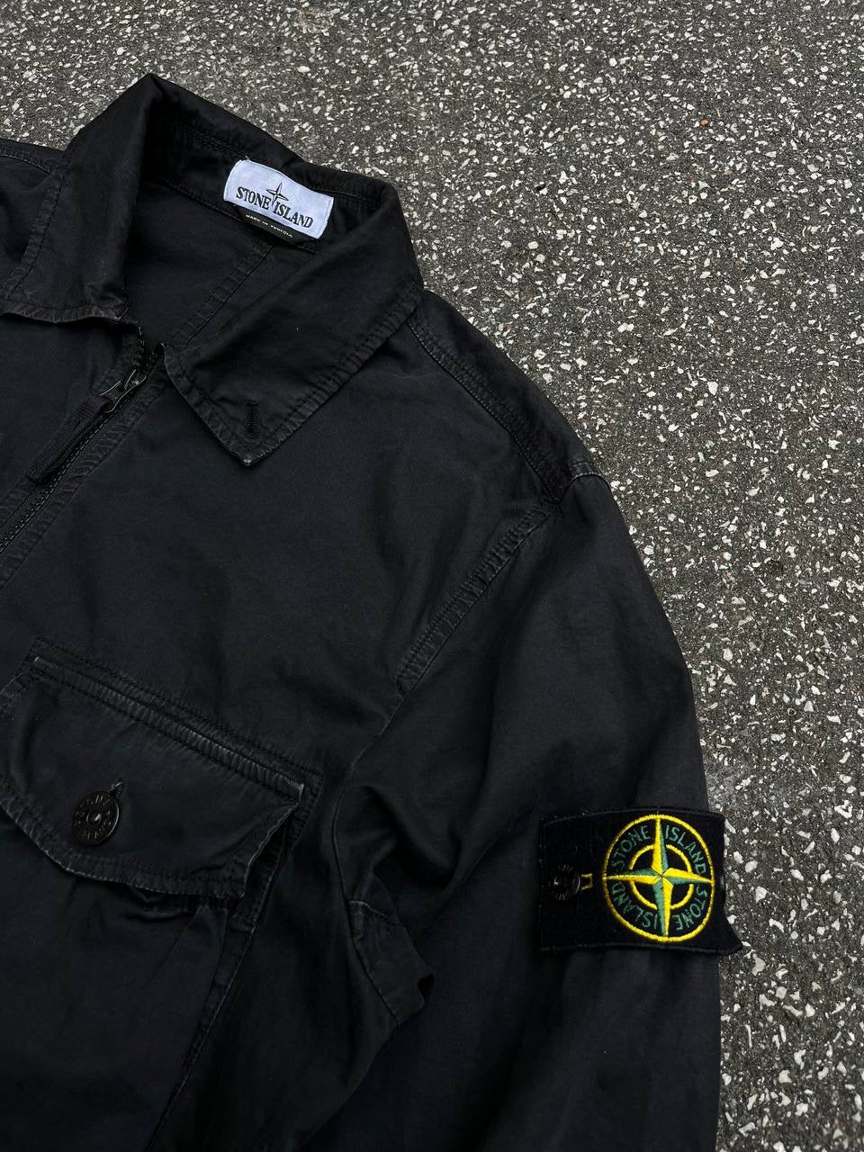 Stone Island Overshirt Sommerjakke Overgangsjakke i Sort Black M Medium 7215114WN