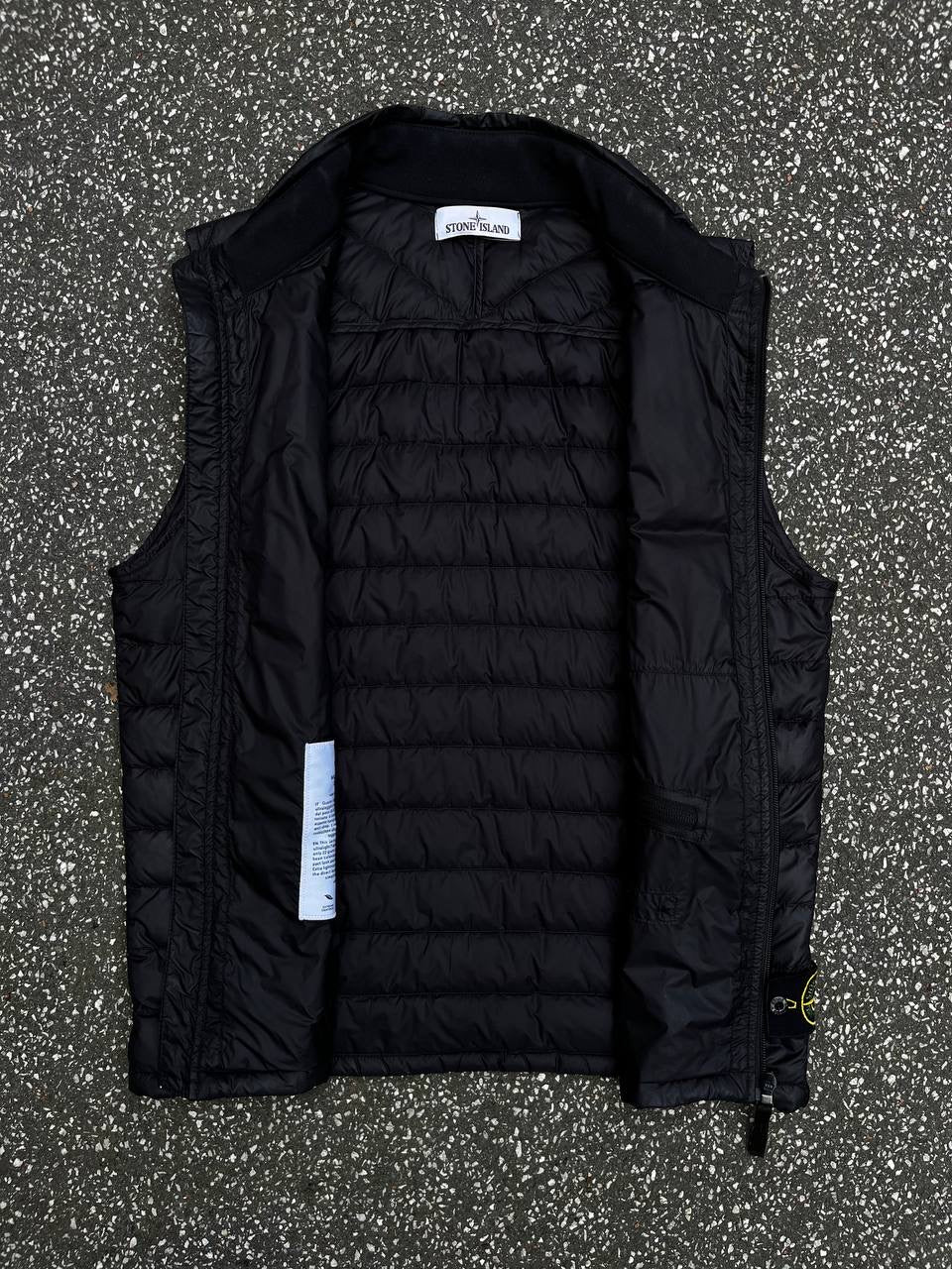 Stone Island Vest Micro Rip Stop 7 Sort Black M Medium Packable