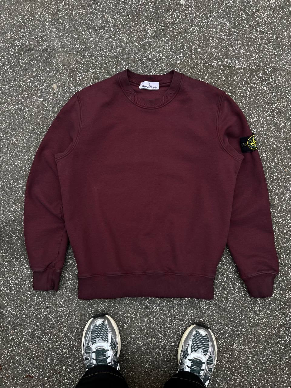 Stone Island Sweatshirt Burgundy Large Brugt 771563020