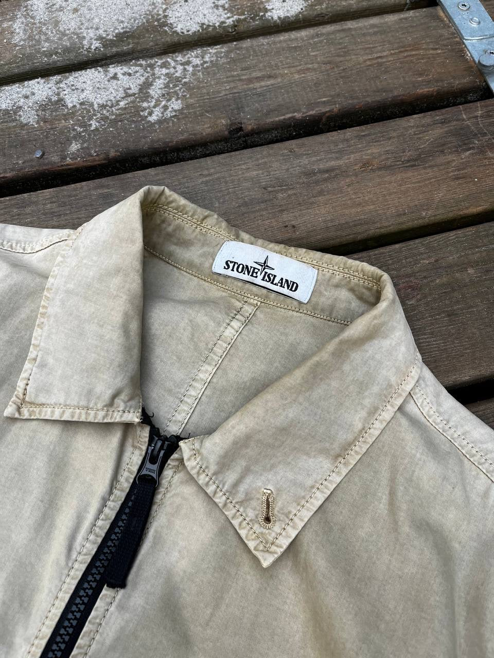 Stone Island Overshirt i Beige XL Brugt