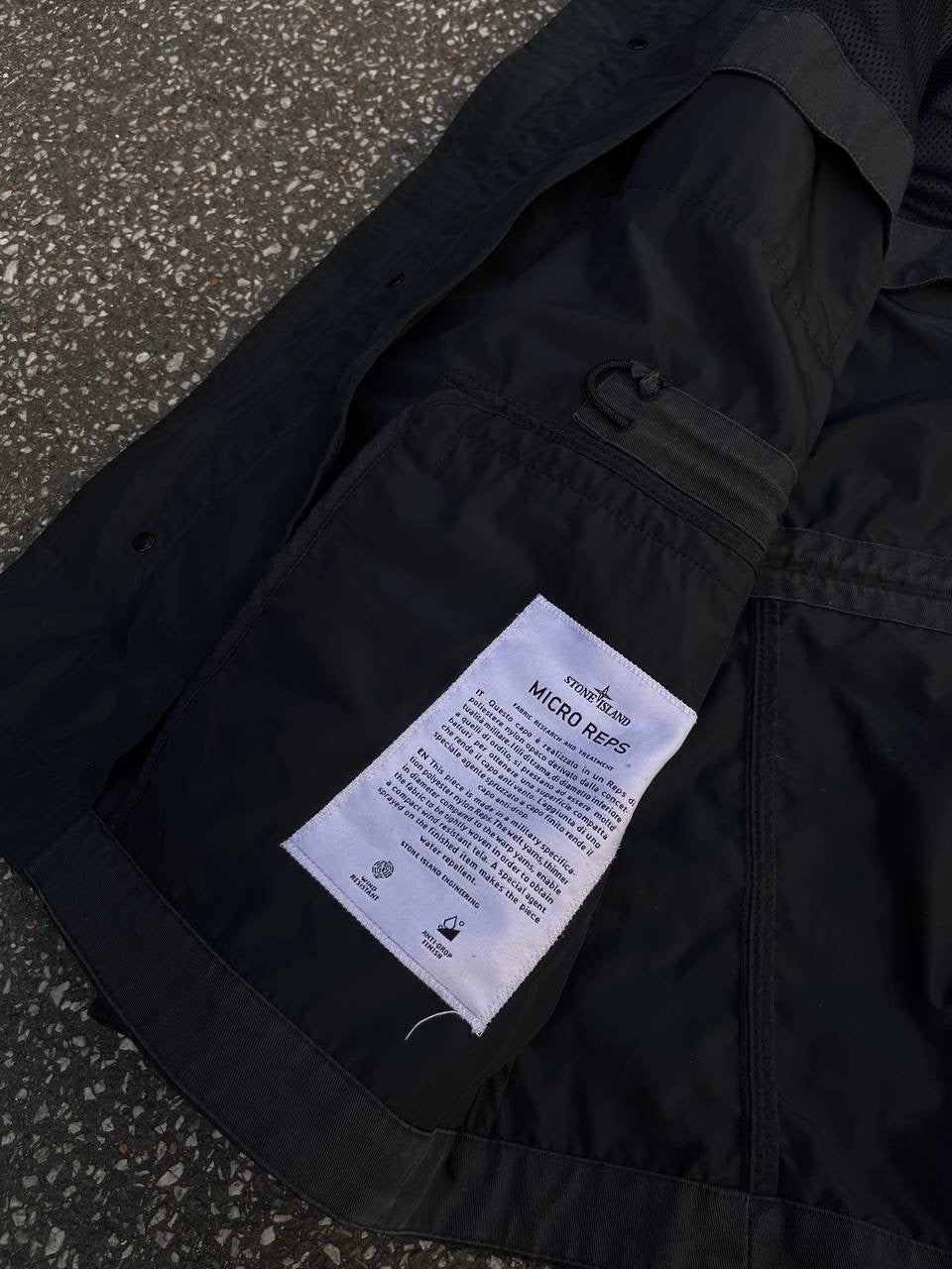 Stone Island Micro Reps Casual Jakke Frakke Coat Klassisk Sort XL Brugt Used