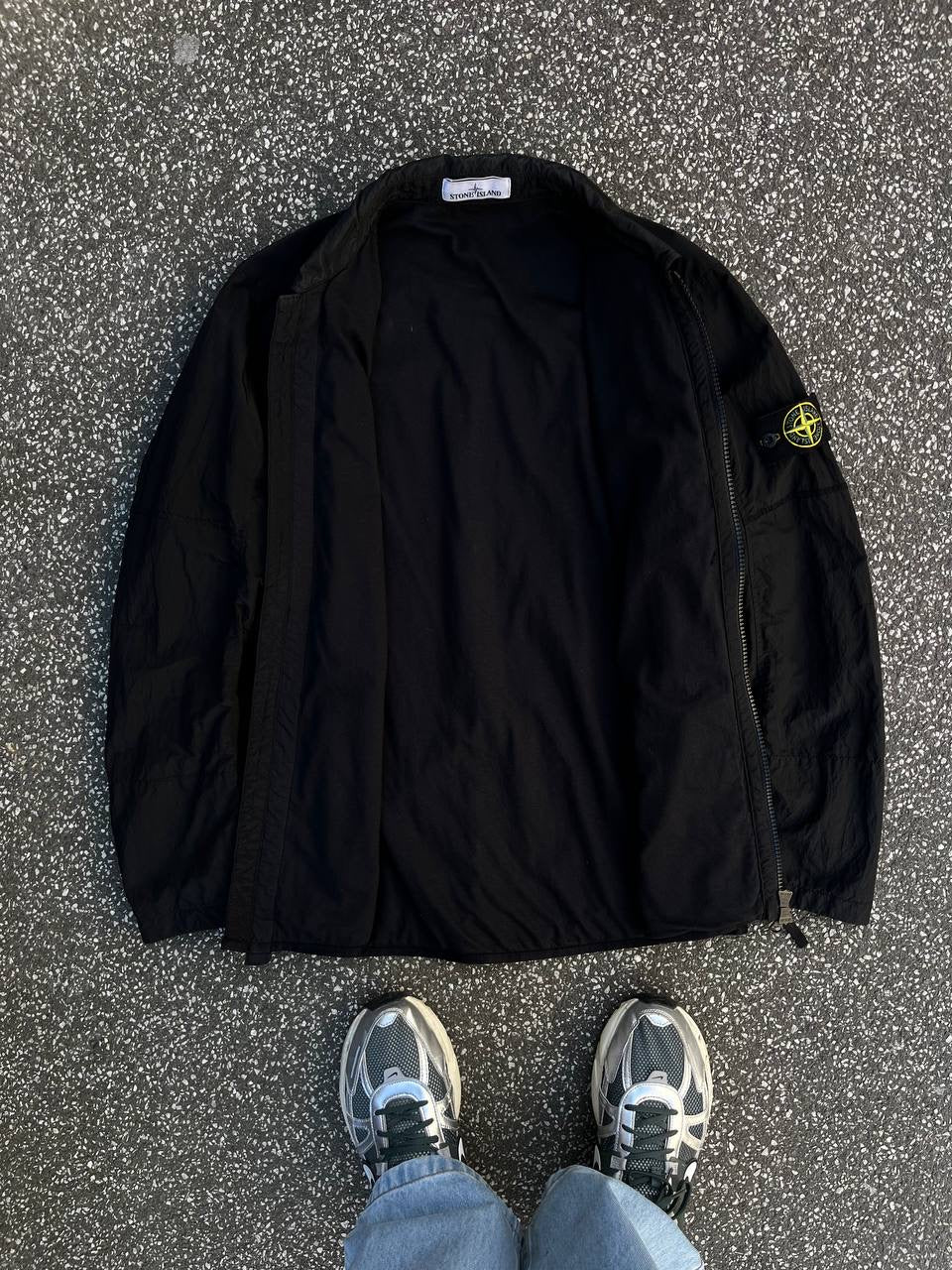 Stone Island Overshirt Sommerjakke i M Medium Sort