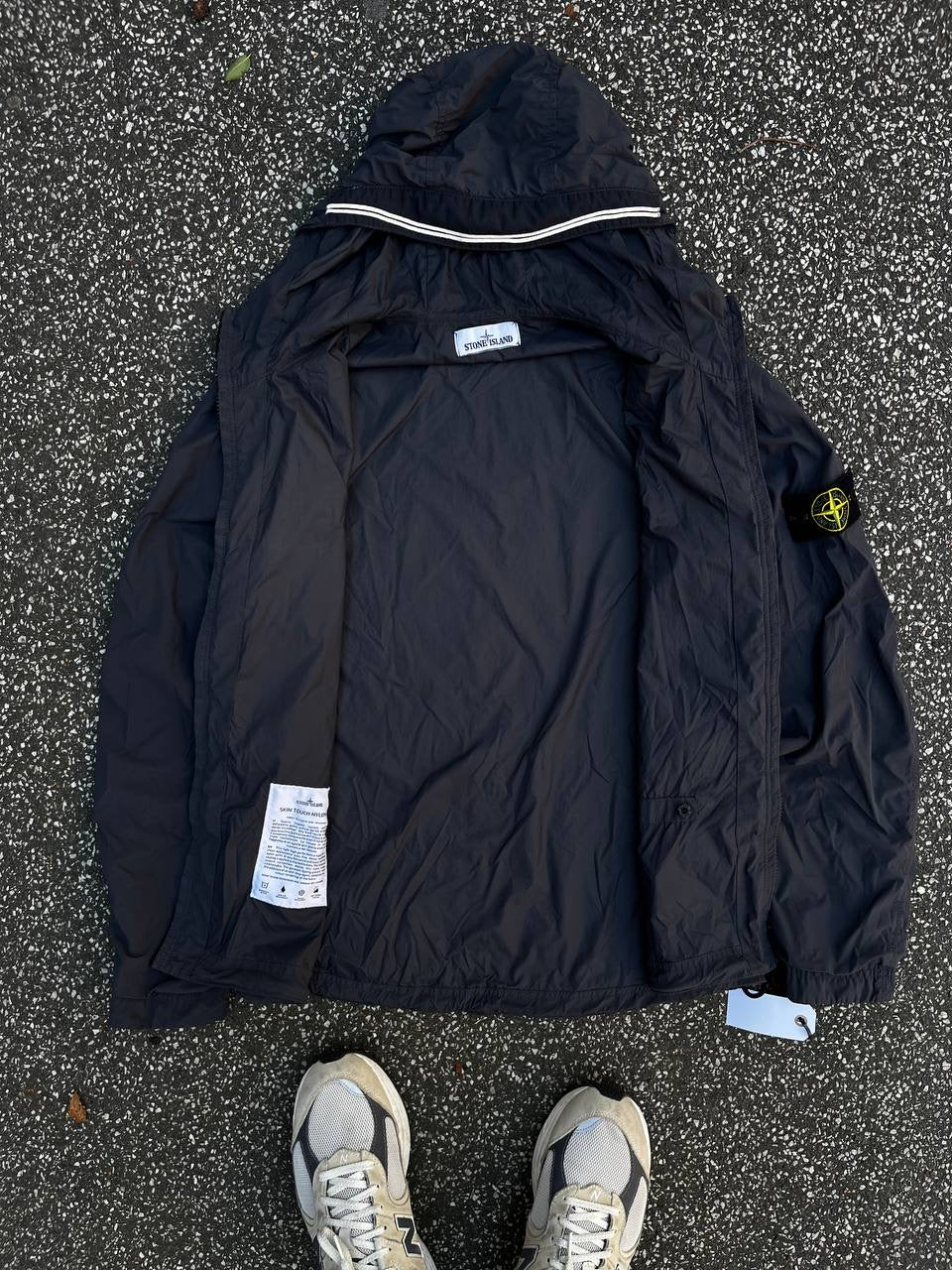 Stone Island Skin Touch Nylon Jakke Sommerjakke M Medium Grå Grey