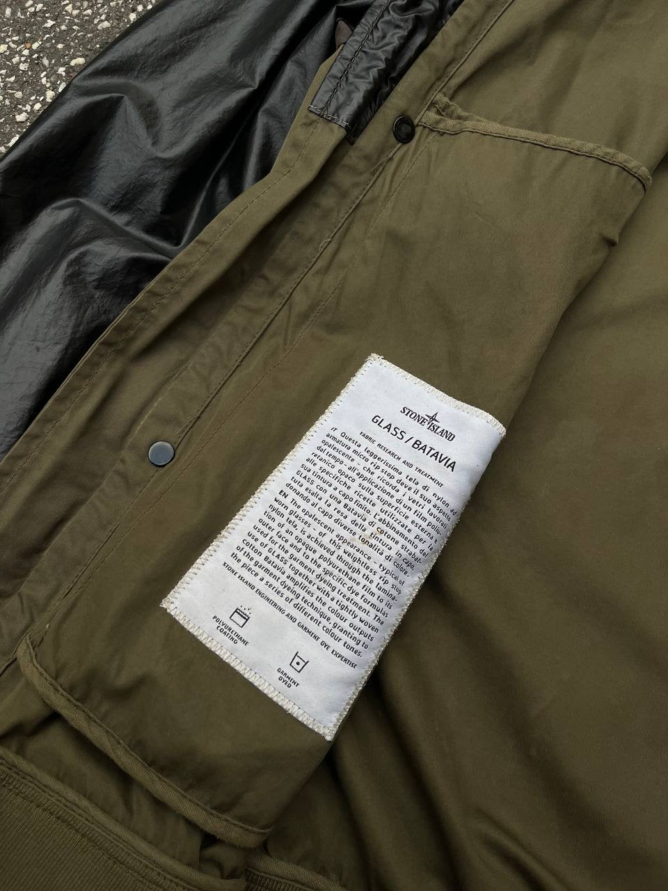 Stone Island Glass Batavia Jacket L Large Grøn Militær