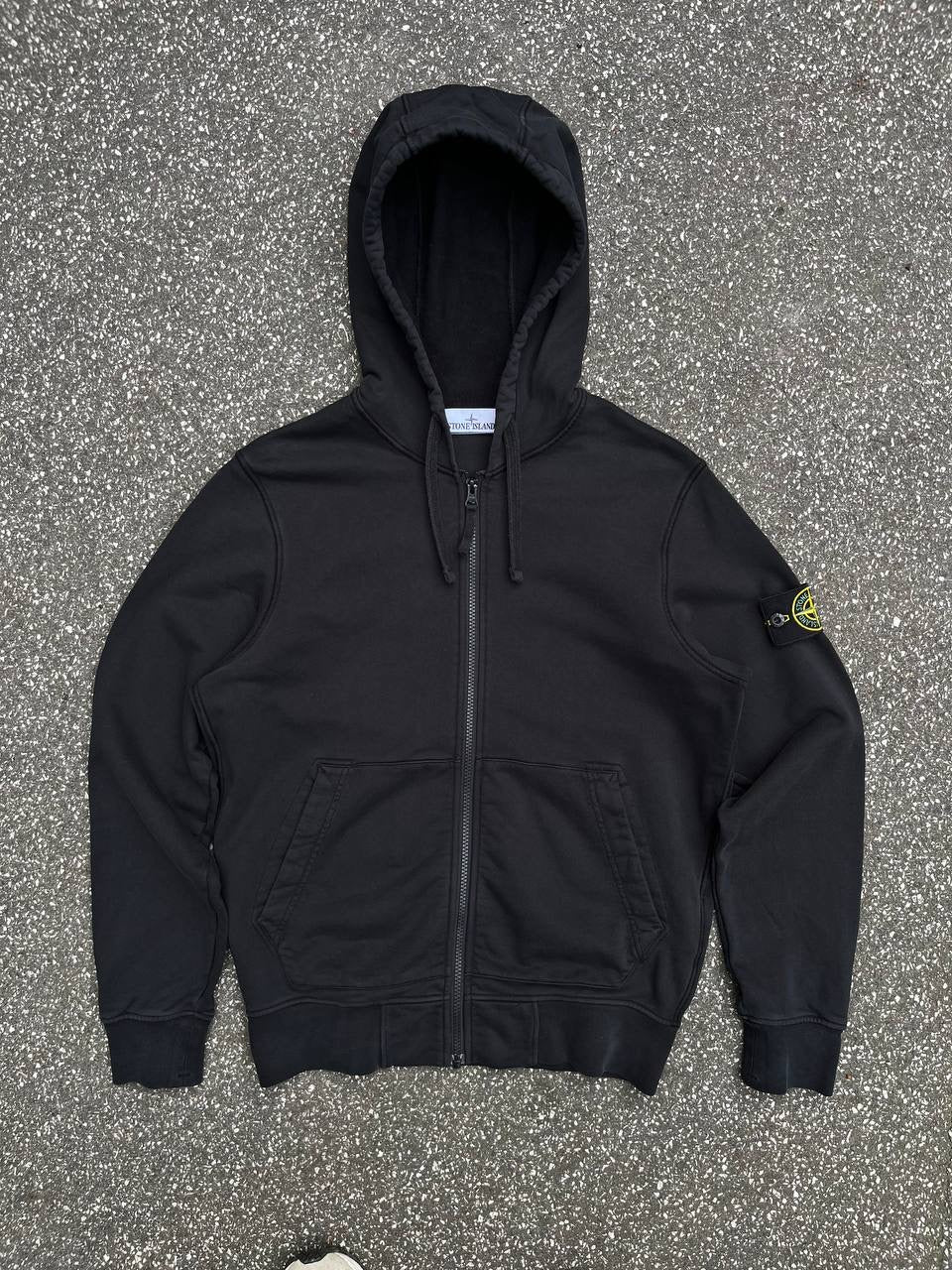 Stone Island Zip Up Hoodie Hættetrøje Med Lynlås Sort Black S Small 101564251
