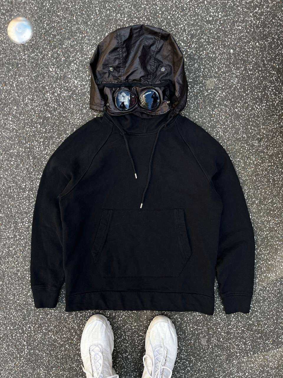 C.P. Company Google Hoodie Hættetrøje Reflective Sort M Medium Brand New