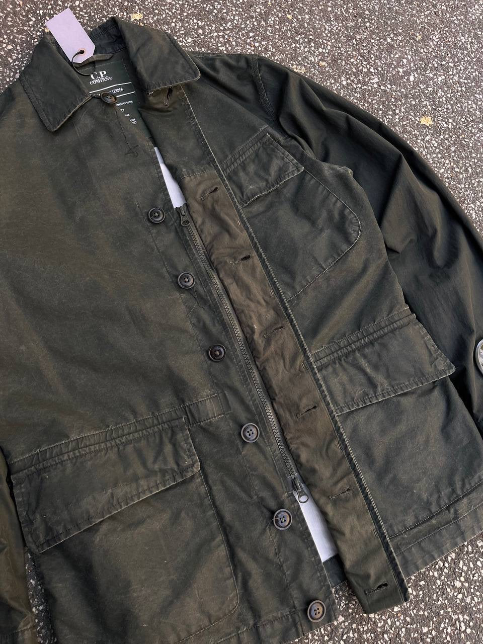 C.P. Company La Mille Jacket Grøn Militær Khaki M Medium Brugt Used Vintage
