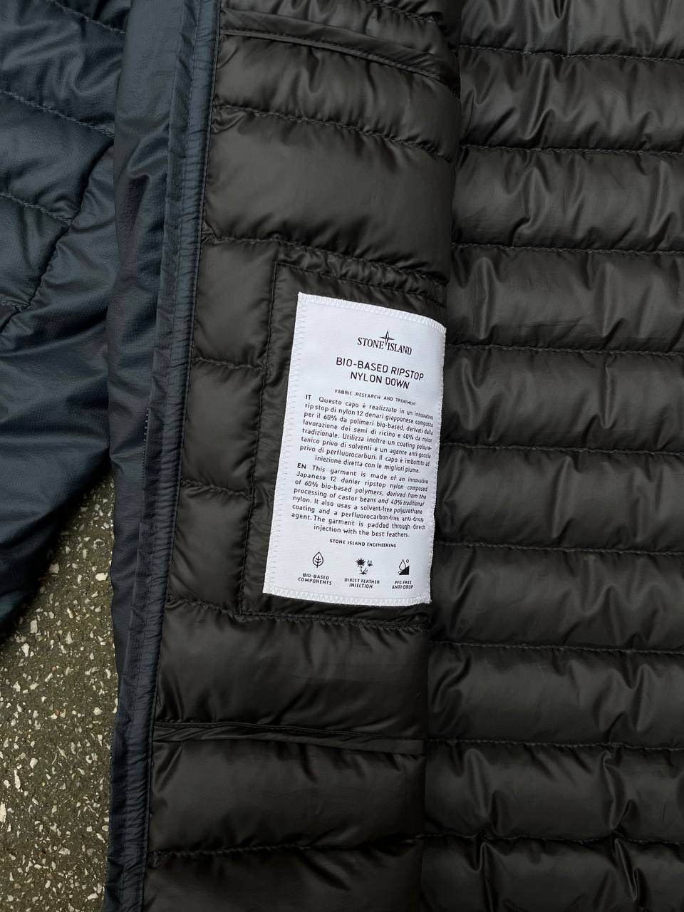 Brugt Used Stone Island puffer jakke vinter jakke fra Stone Island XXL sidder godt på XL/L i mørkeblå Nylon Down
