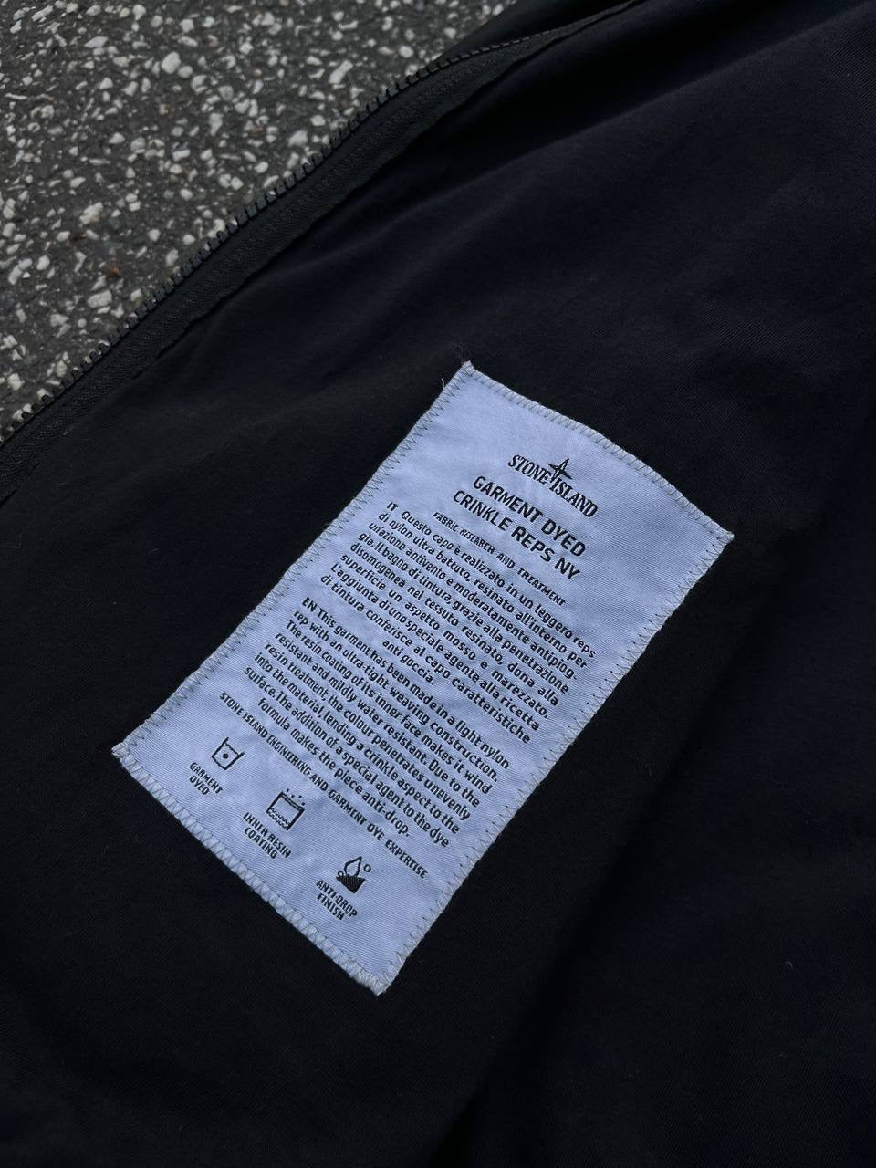 Stone Island Jakke Sommerjakke Garment Dyed Crinkle Reps Ny 721543230 Sort Black S Small