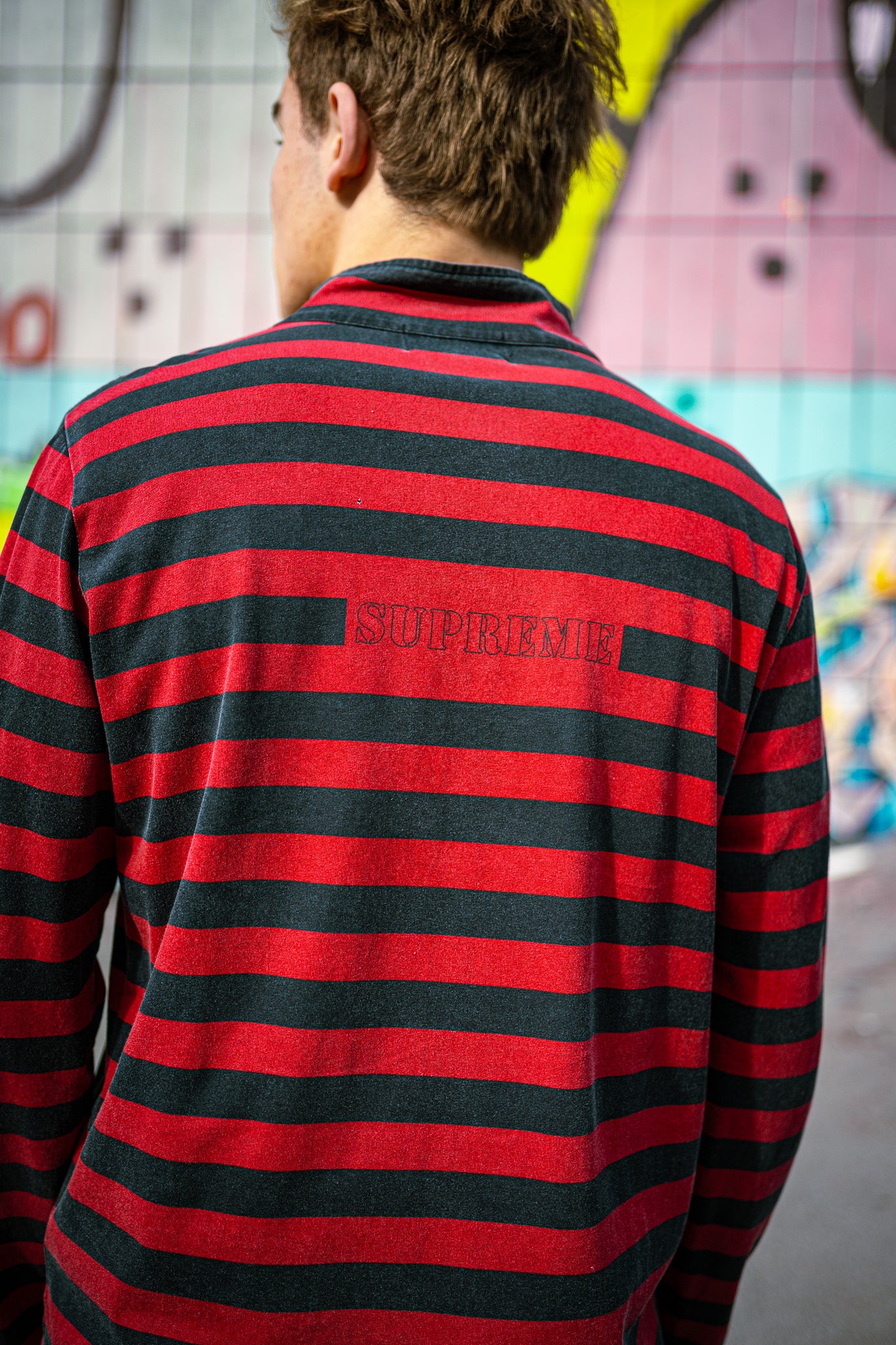 Supreme X Stone Island Quarter Zip Long Sleeve Top L Large Rød Sort
