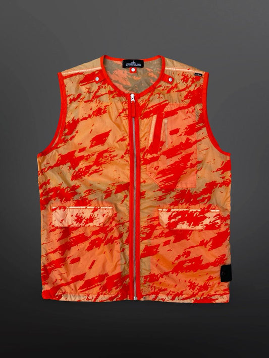 Stone Island Shadow Project Lucid Flock Vest M Medium Orange
