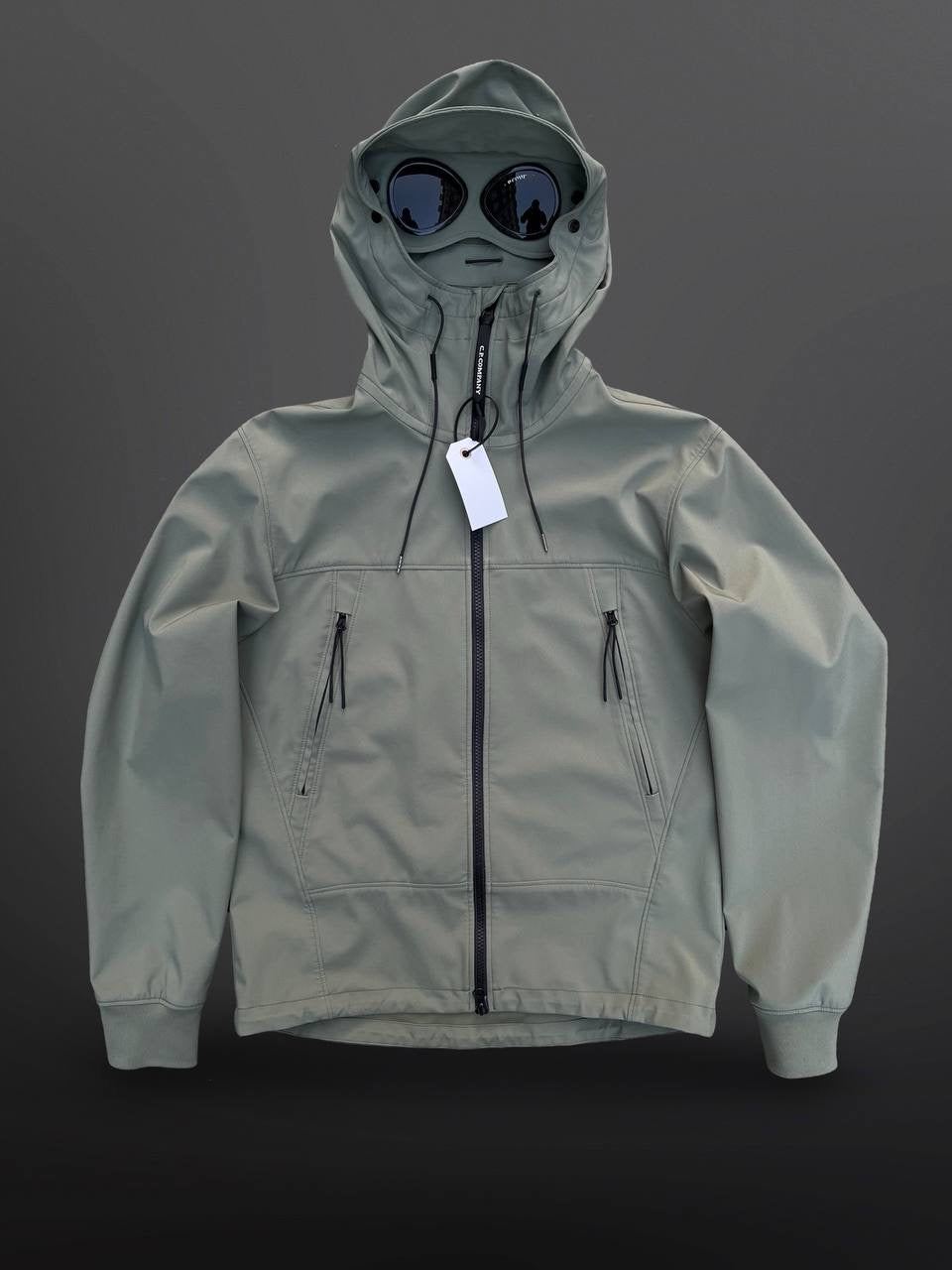 C.P.Company Softshell Jakke i Grøn med Briller Small
