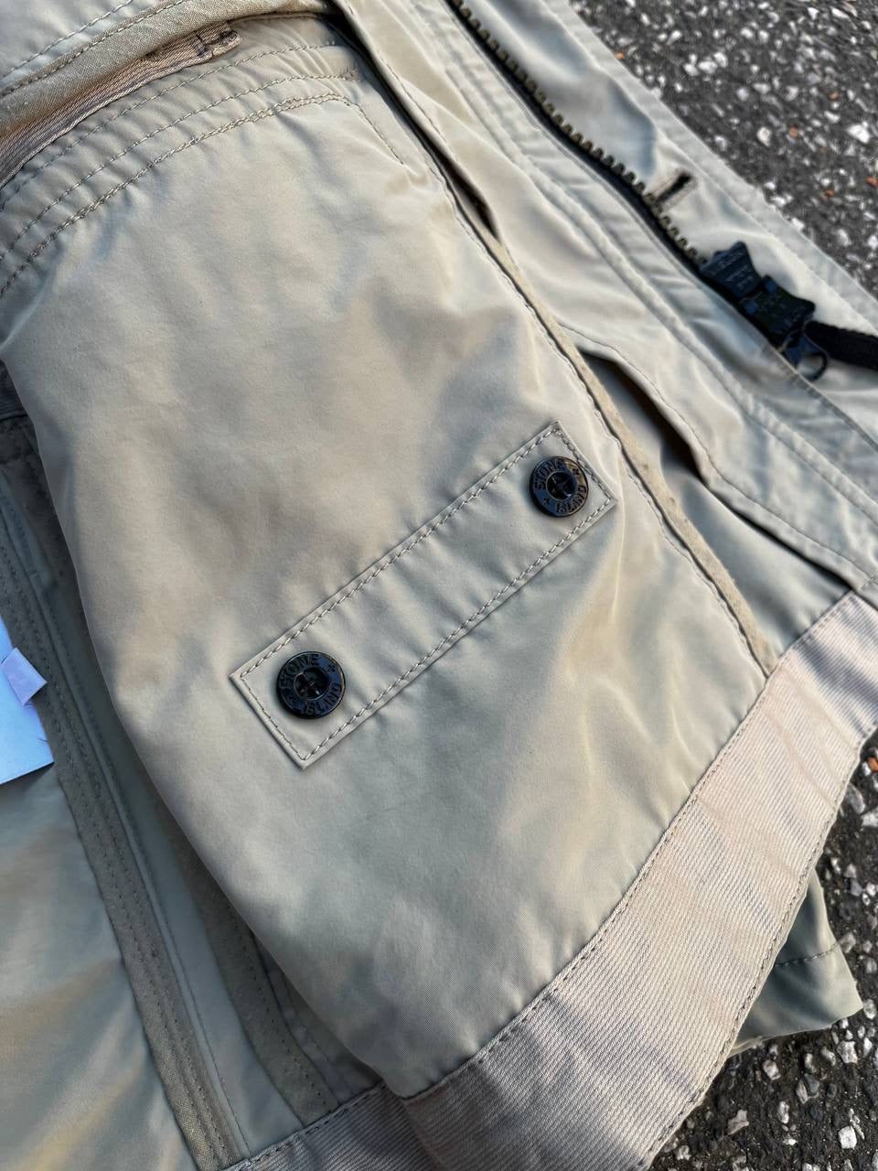Stone Island Micro Reps David Jakke Beige S Small Brugt Used