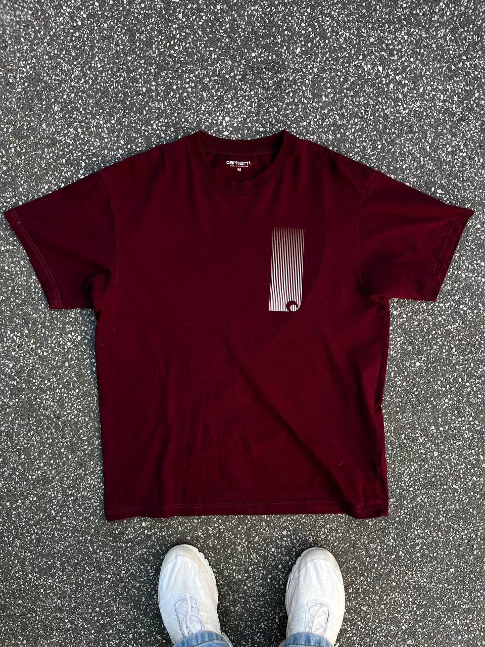 Carhartt T-Shirt Discover M Medium Burgundy Brugt Used