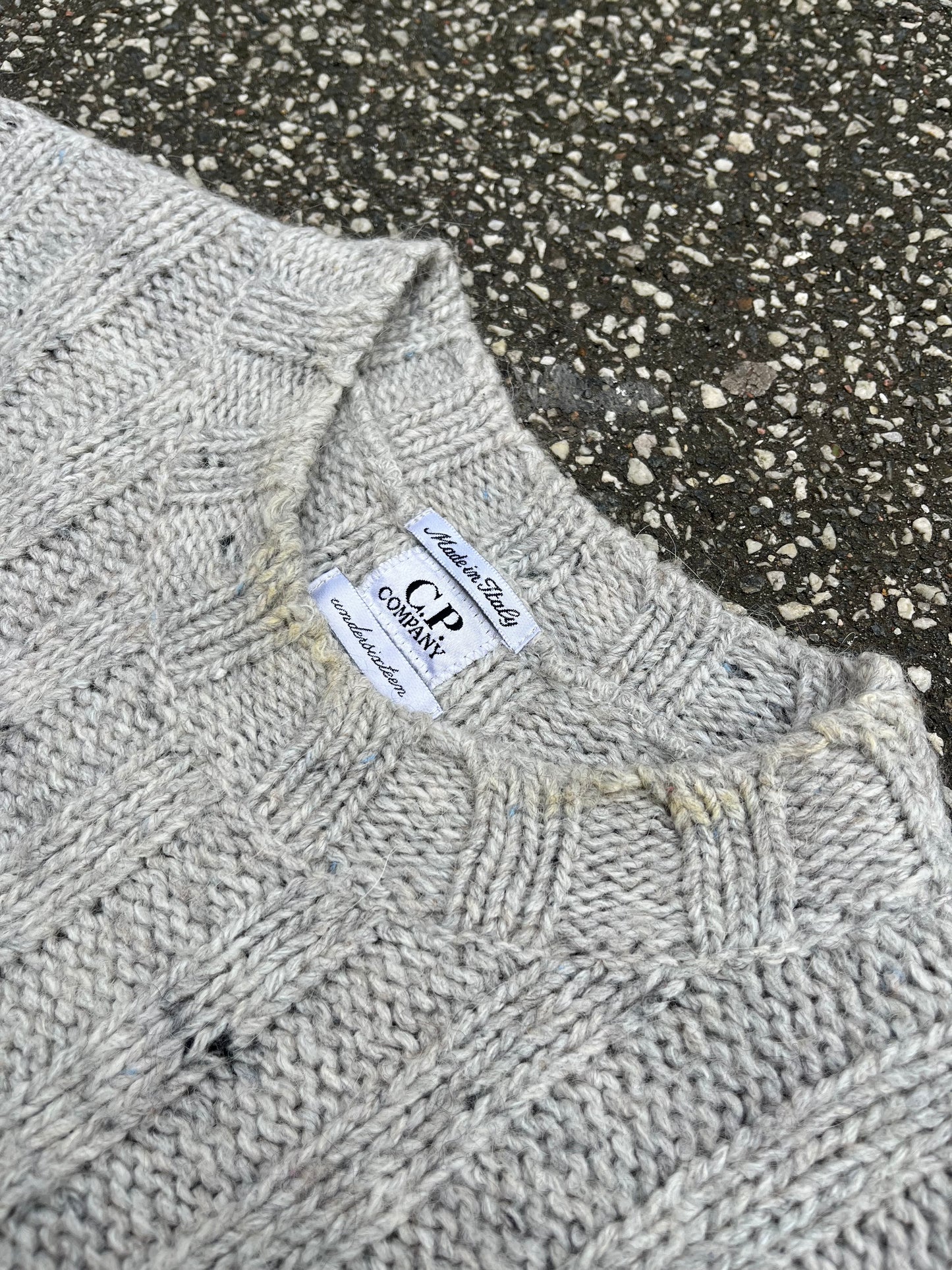 C.P. Company Vintage Wool Knit – 90’s Grey, Small