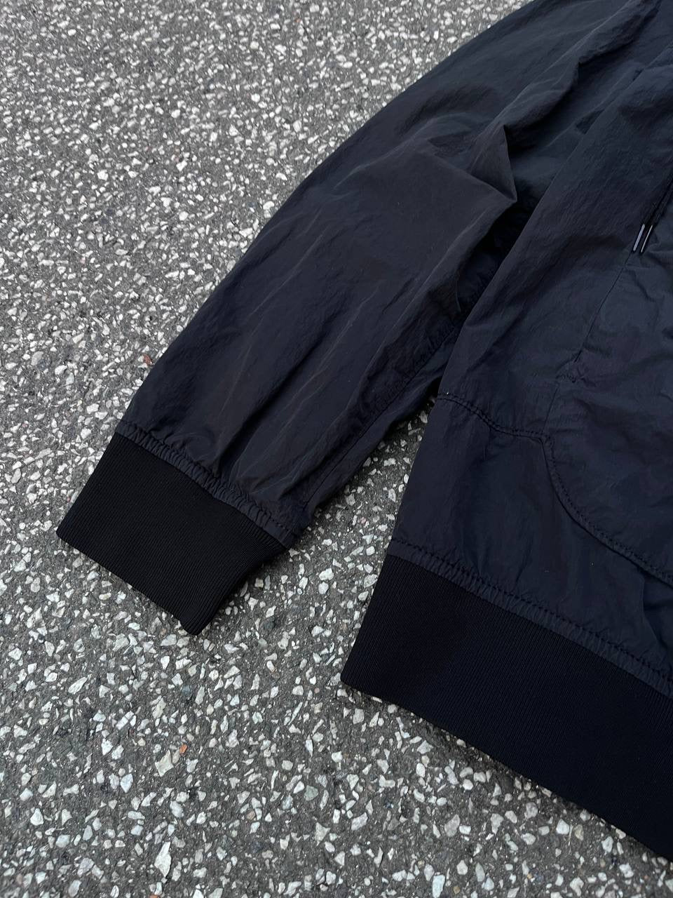 Stone Island Sommerjakke Med Hætte Sort S Small Brugt Used