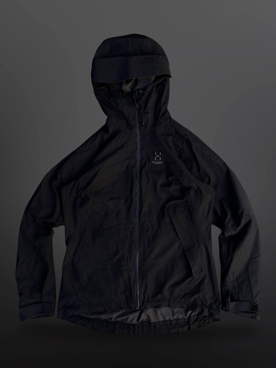 Haglöfs Haglofs Regnjakke Waterproof Gore-Tex Raincoat M Medium Dame Unisex Sort Brugt Used